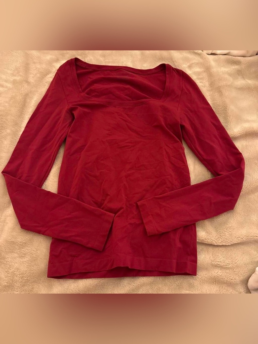 White House black market Classic Long-Sleeve Scoop Neck Top - fuschia pink